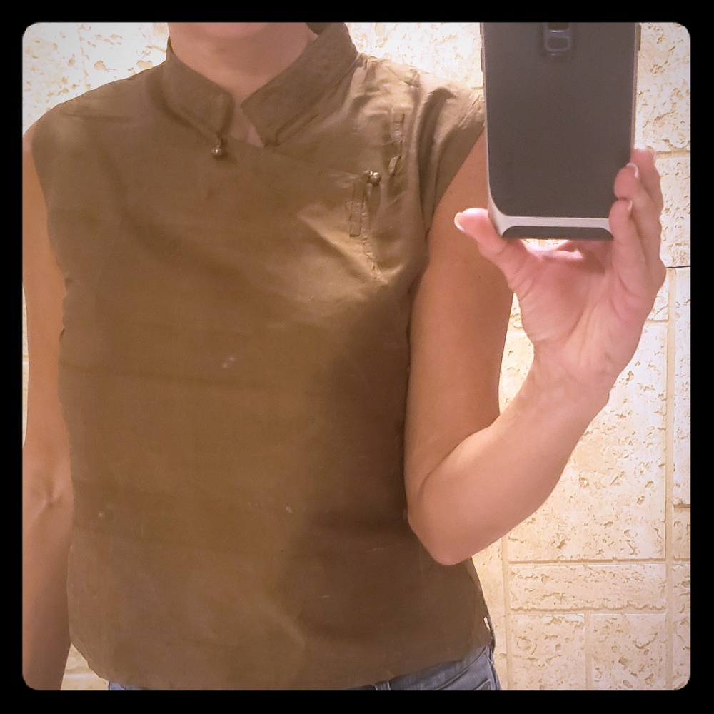 Coco Brown 100% Silk Shirt - special
